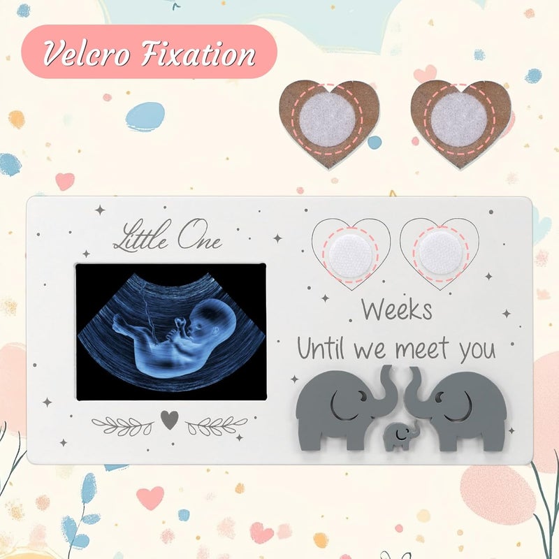 Edenseelake Sonogram Picture Frame with Countdown Weeks, 3x4 Ultrasound Picture Frames for Expecting Parents, Pregnancy Announcement Gender Reveal Party Gift - Image 5
